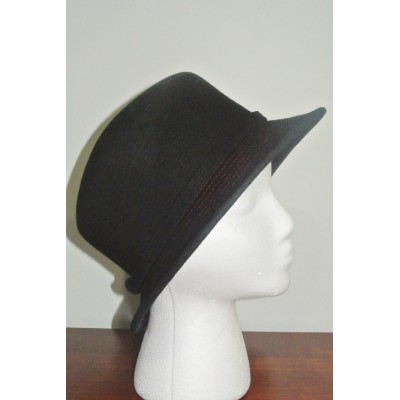 DAME MADE IN ITALY BLACK 100% WOOL HAT   eb-03192149